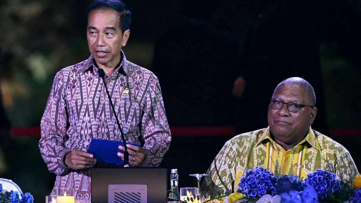 Jamuan Malam World Water Forum ke-10, Presiden Jokowi Sambut Tamu Kenegaraan