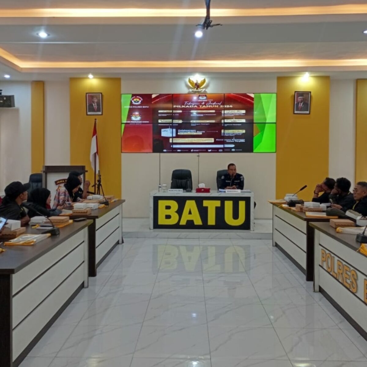 Ajak Wartawan, Polres Batu Gelar Sosialisasi Pelaksanaan dan Tahapan Pilkada 2024