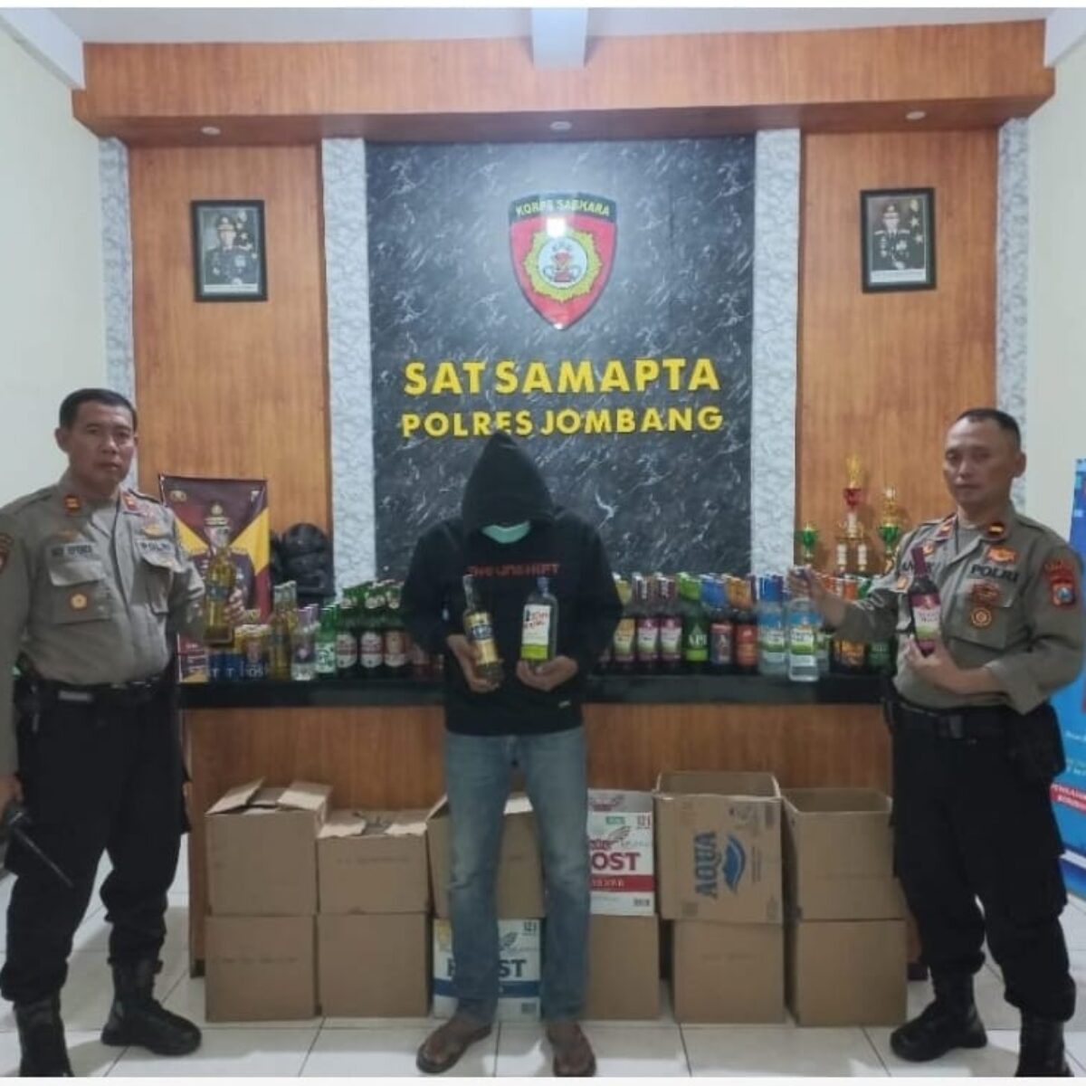 Tekan Gangguan Kamtibmas, Polres Jombang Razia Peredaran Miras