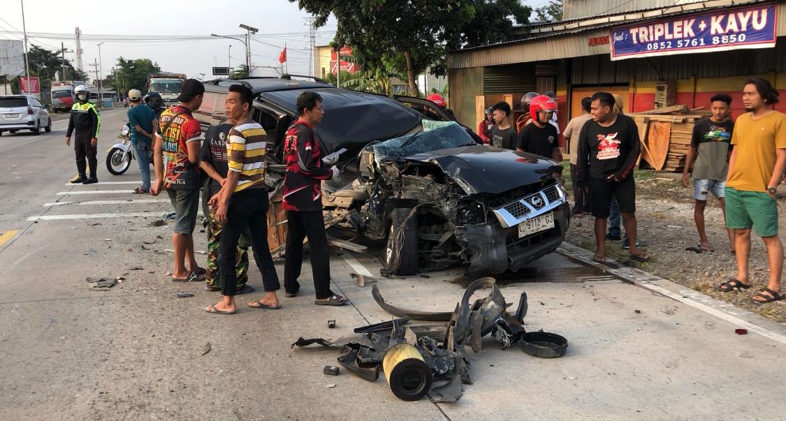 Kondisi kendaraan korban usai terjadi kecelakaan, Minggu (16/6/2024). (Redaksi/kabafterdepan.com)