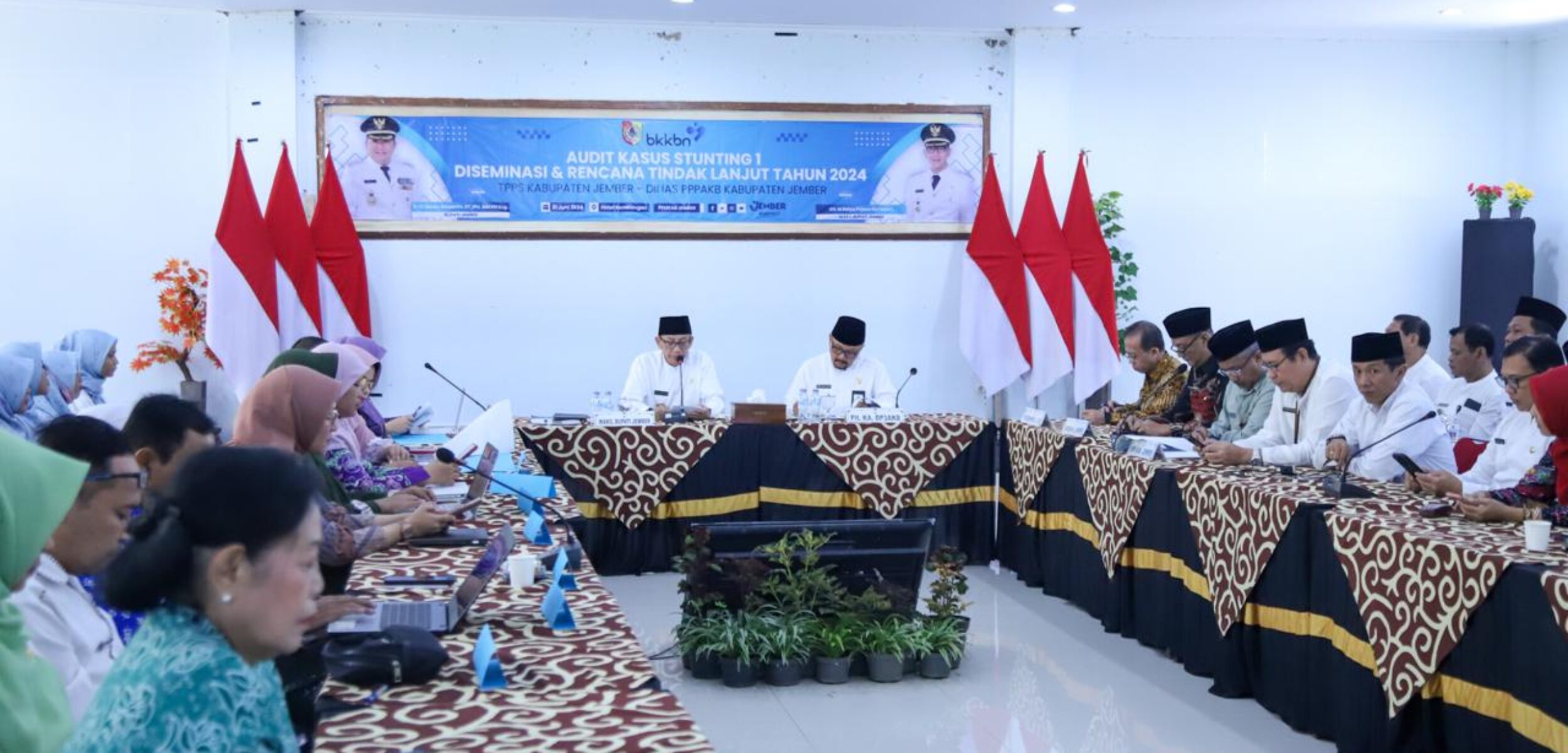 Kegiatan audit stunting yang dipimpin Wakil Bupati Jember, Jumat (21/6/2024). (Lana/kabarterdepan.com) 