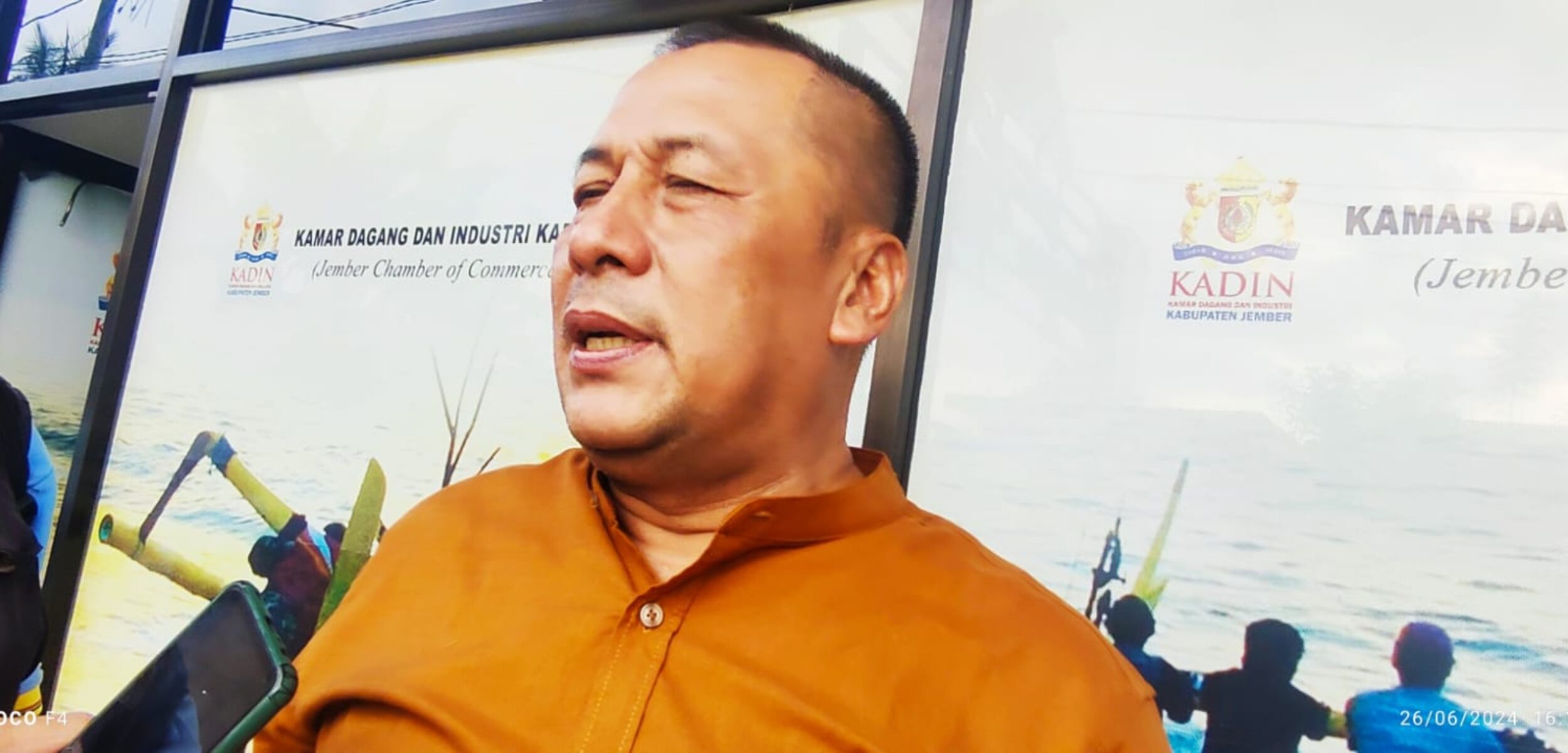 Ketua DPC Kadin Jember Abdul Kholik. (Lana/kabarterdepan.com) 