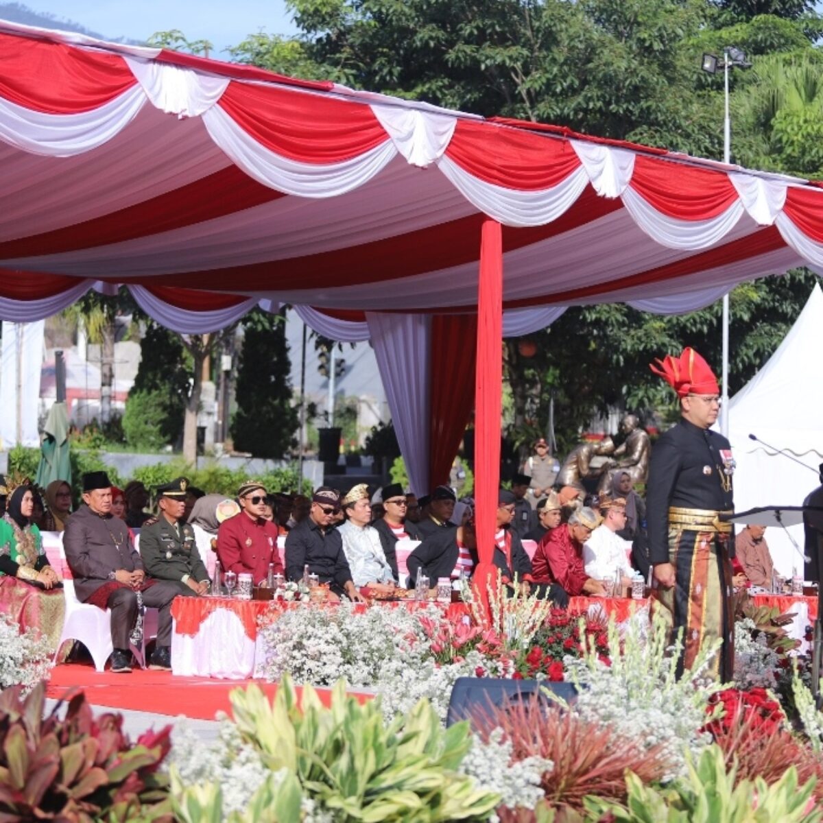 Pj Wali Kota Batu Aries Agung Paewai, didapuk sebagai inspektur upacara dalam Peringatan Hari Lahir Pancasila. (Yan/kabarterdepan.com) 