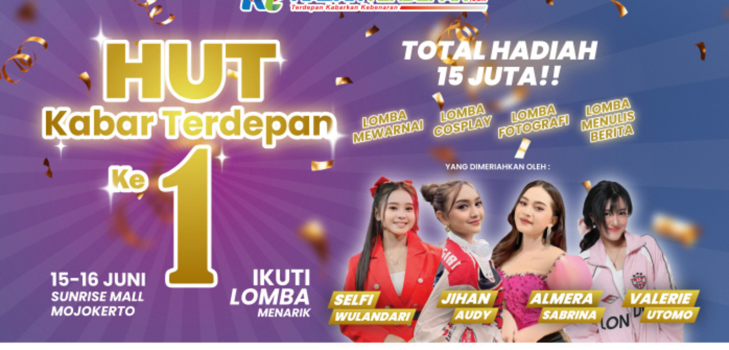 Semarak HUT Ke-1 Kabar Terdepan, Hadirkan 4 Artis hingga Aneka Lomba