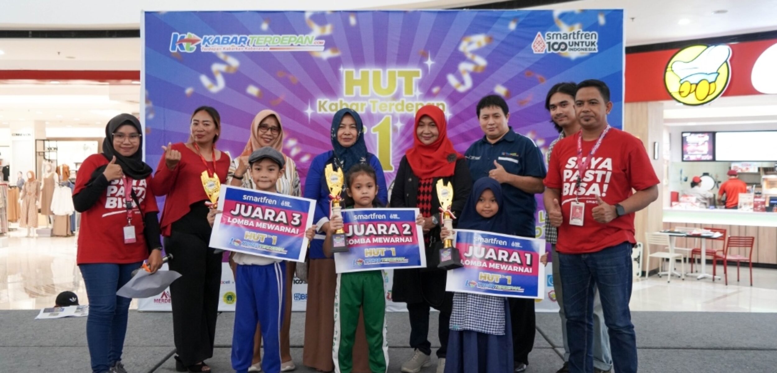 Para juara lomba mewarnai HUT ke-1 kabar terdepan. (redaksi/kabarterdepan.com) 