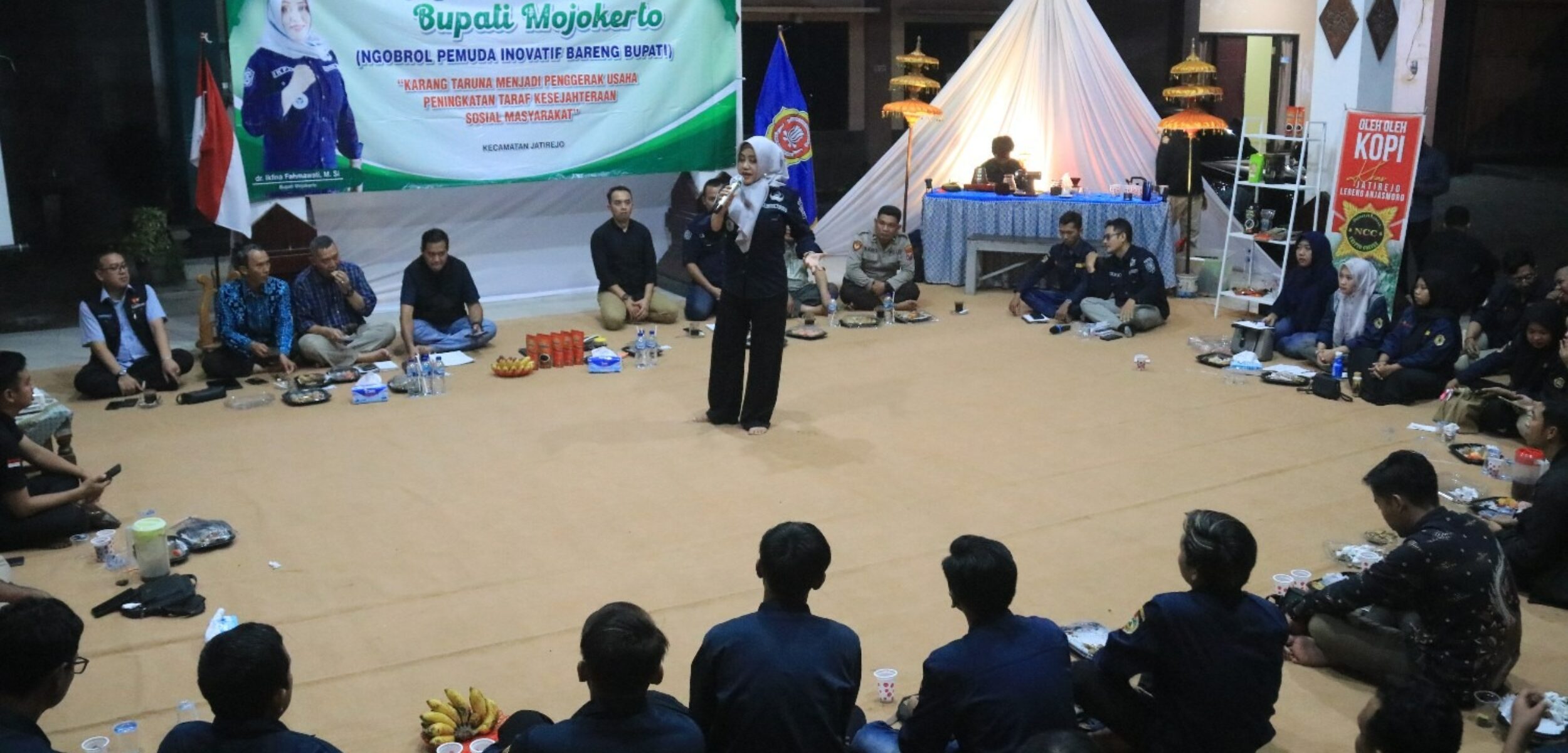 Bupati Mojokerto ‘Ngopi’ Bareng Kartar Se-Kecamatan Jatirejo