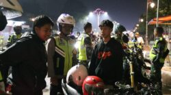 150 Personel Gabungan Patroli Skala Besar di Kota Mojokerto, Sasar Warung dan Tongkrongan Anak Muda