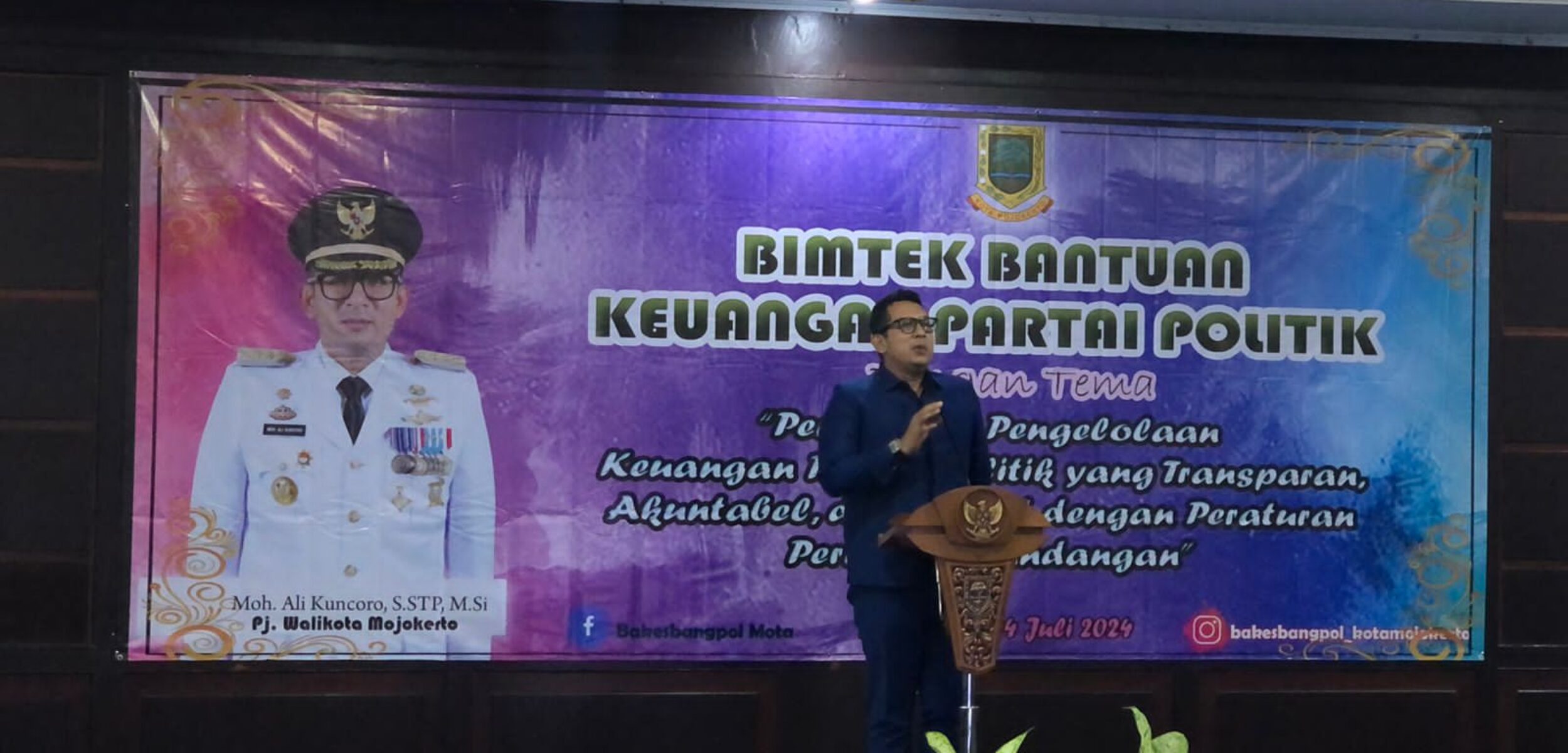 Bimtek Bantuan Keuangan Parpol Bakesbangpol Kota Mojokerto, Ini Pesan Mas Pj