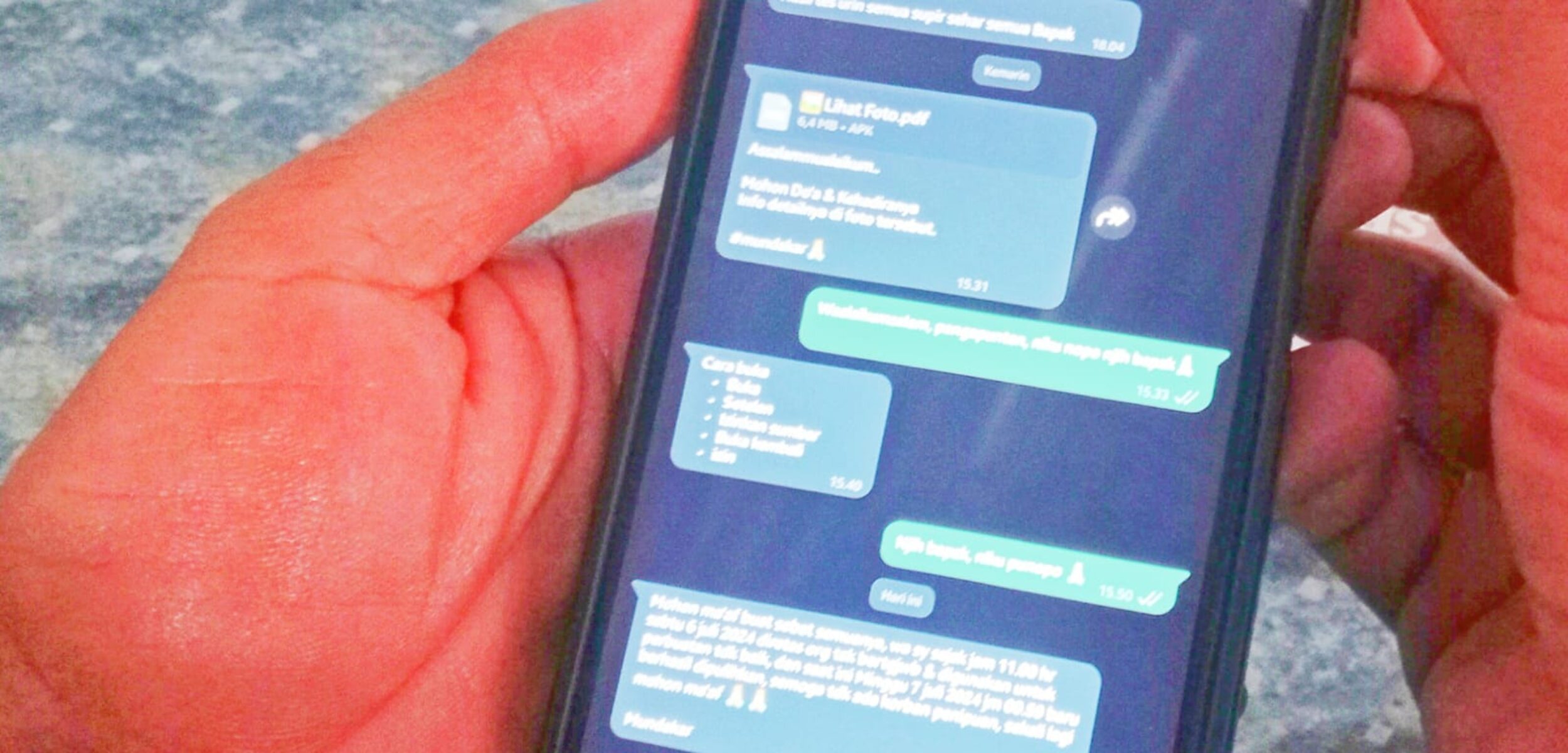 Klarifikasi kepala Dishub Grobogan pasca diretas orang tak dikenal.(masrikin/kabarterdepan.com)