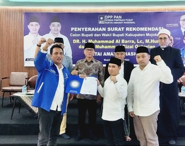 PAN Labuhkan Keputusan Rekomendasi ke Pasangan Gus Barra-dr Rizal di Pilkada Mojokerto