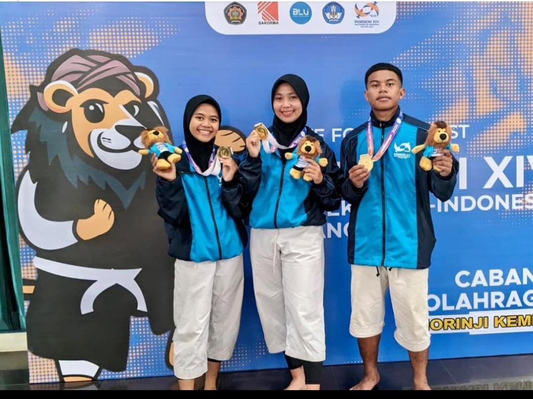 Atlet cabor Kempo Jember yang berjaya di Porseni Politeknik XIV. (Lana/kabarterdepan.com) 