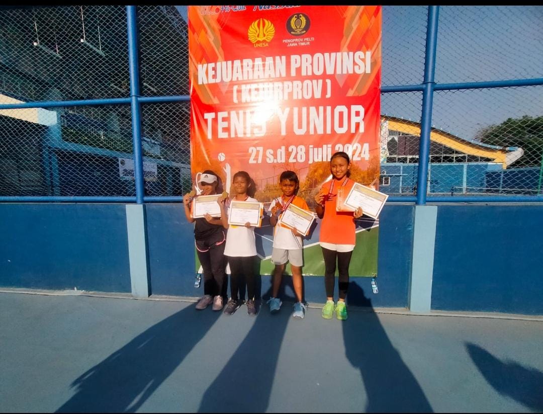 IMG 20240730 WA0002 1 Atlet tenis adal Jember yang sukses meraih medali di Kejurprov Pelti Se-Jawa Timur. (Lana/kabarterdepan.com)