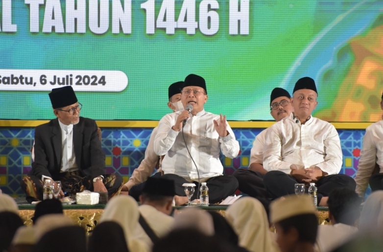 Doa Zikir sambut tahun baru islam 1 Muharam 1446 Hijriyah Pemprov Jatim, Sabtu (6/7/2024) malam. (Diskominfo Jatim) 