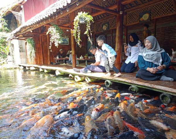 Resto di Kota Batu ini Tawarkan View Alam, Pengunjung bisa Beri Makan Ikan Koi