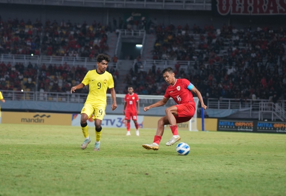 Timnas Indonesia U-19 saat menggasak Malaysia U-19 di Stasion Gelora Bung Tomo (GBT) Surabaya beberapa hari yang lalu. (Pssi.org) 