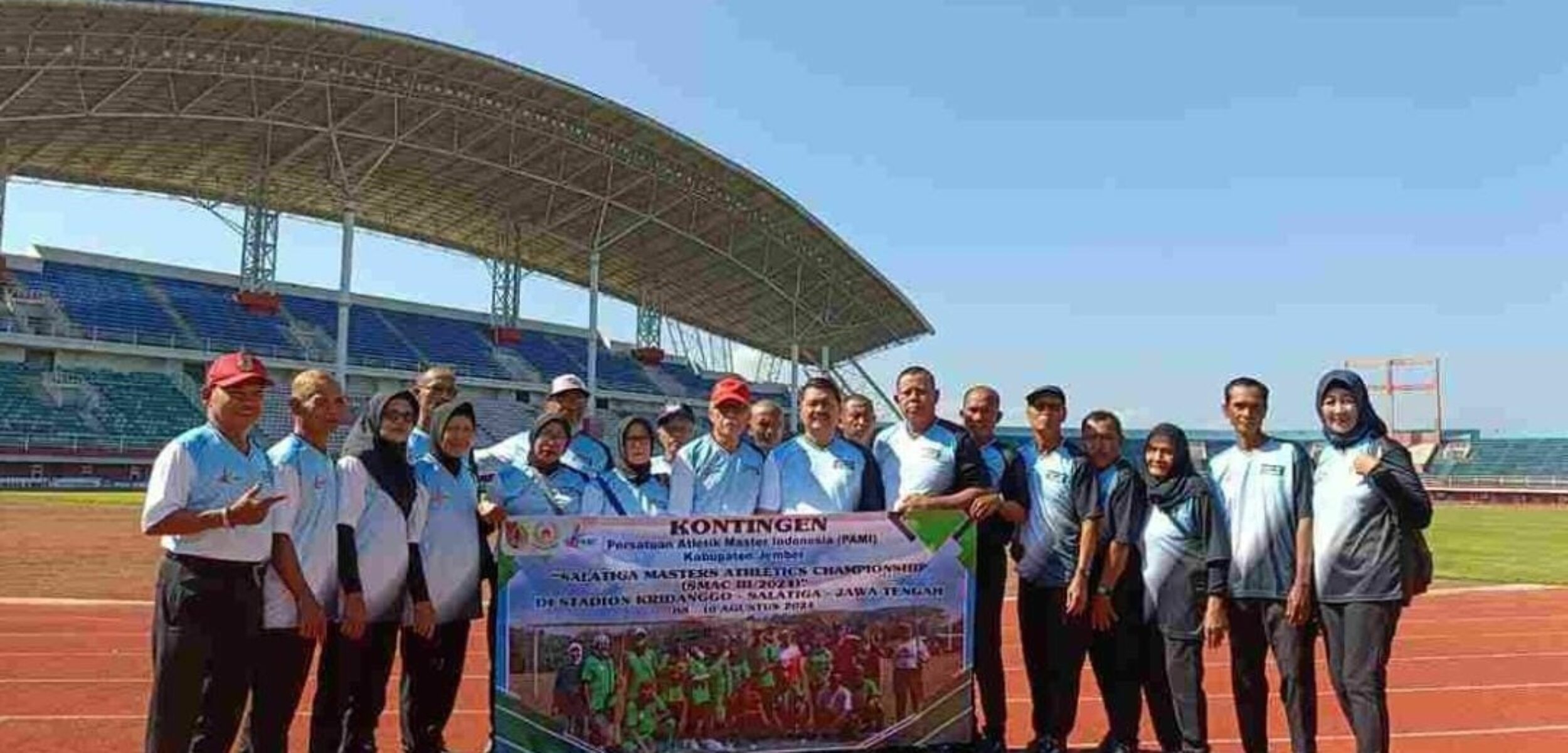 Atlet veteran PAMI Jember di ajang Masters Athletics Champhionship. (Lana/kabarterdepan.com)