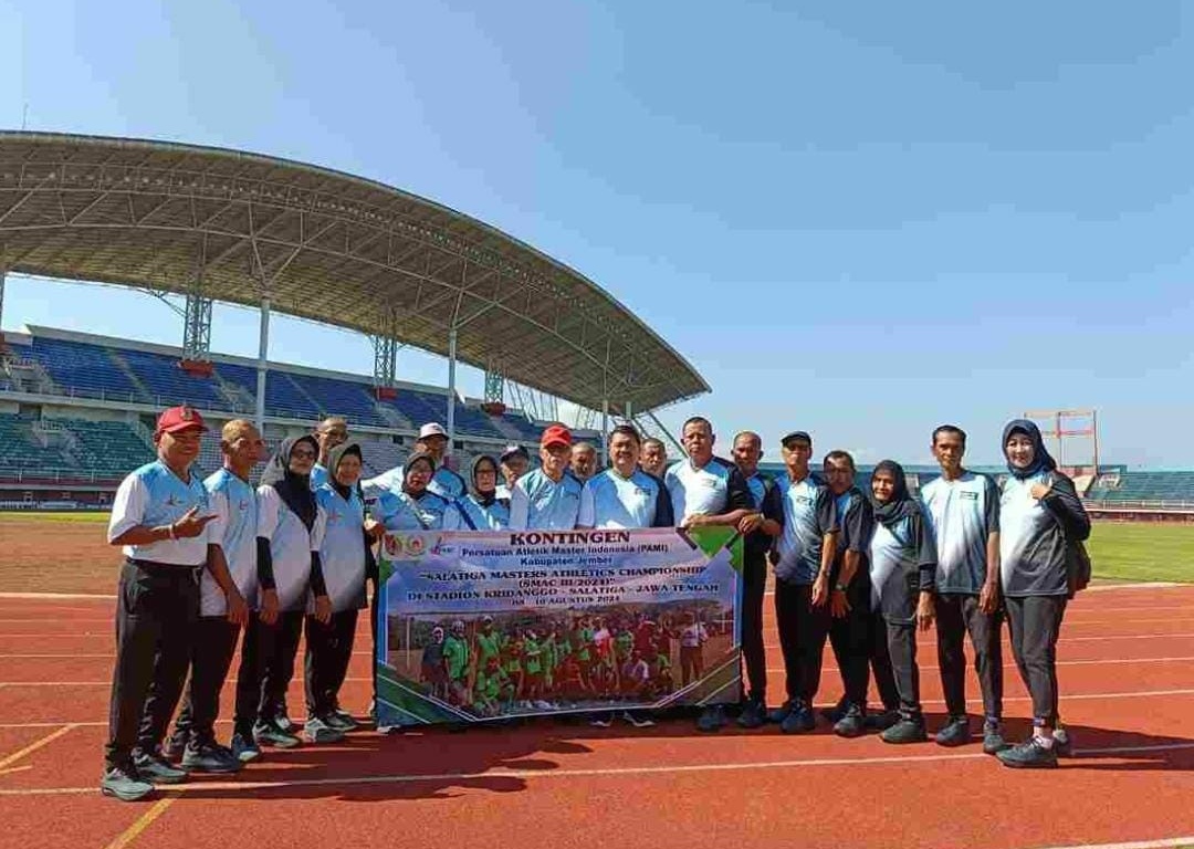Atlet veteran PAMI Jember di ajang Masters Athletics Champhionship. (Lana/kabarterdepan.com) 