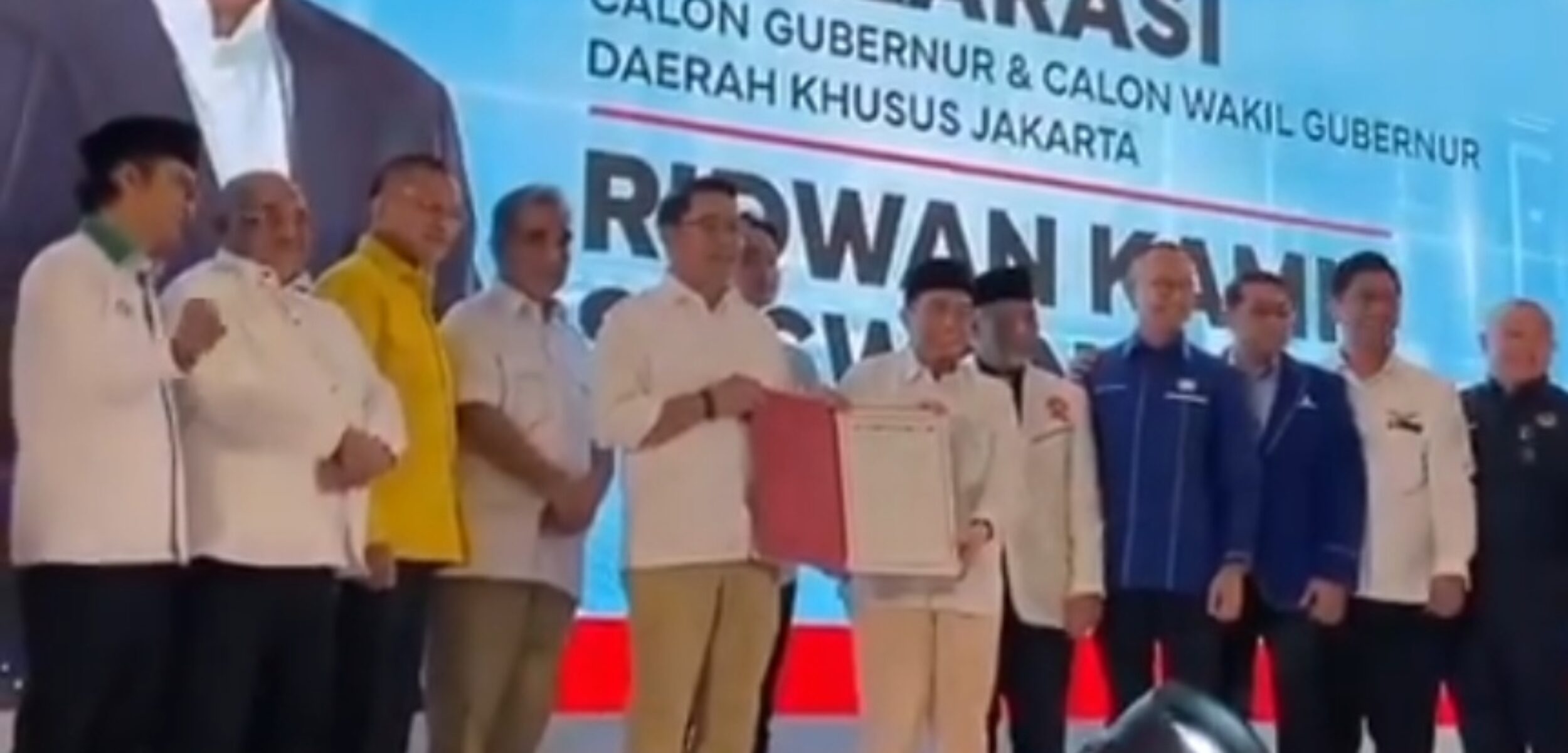 Didukung 12 Parpol, Ridwan Kamil-Suswono Resmi Dideklarasikan untuk Pilkada Jakarta