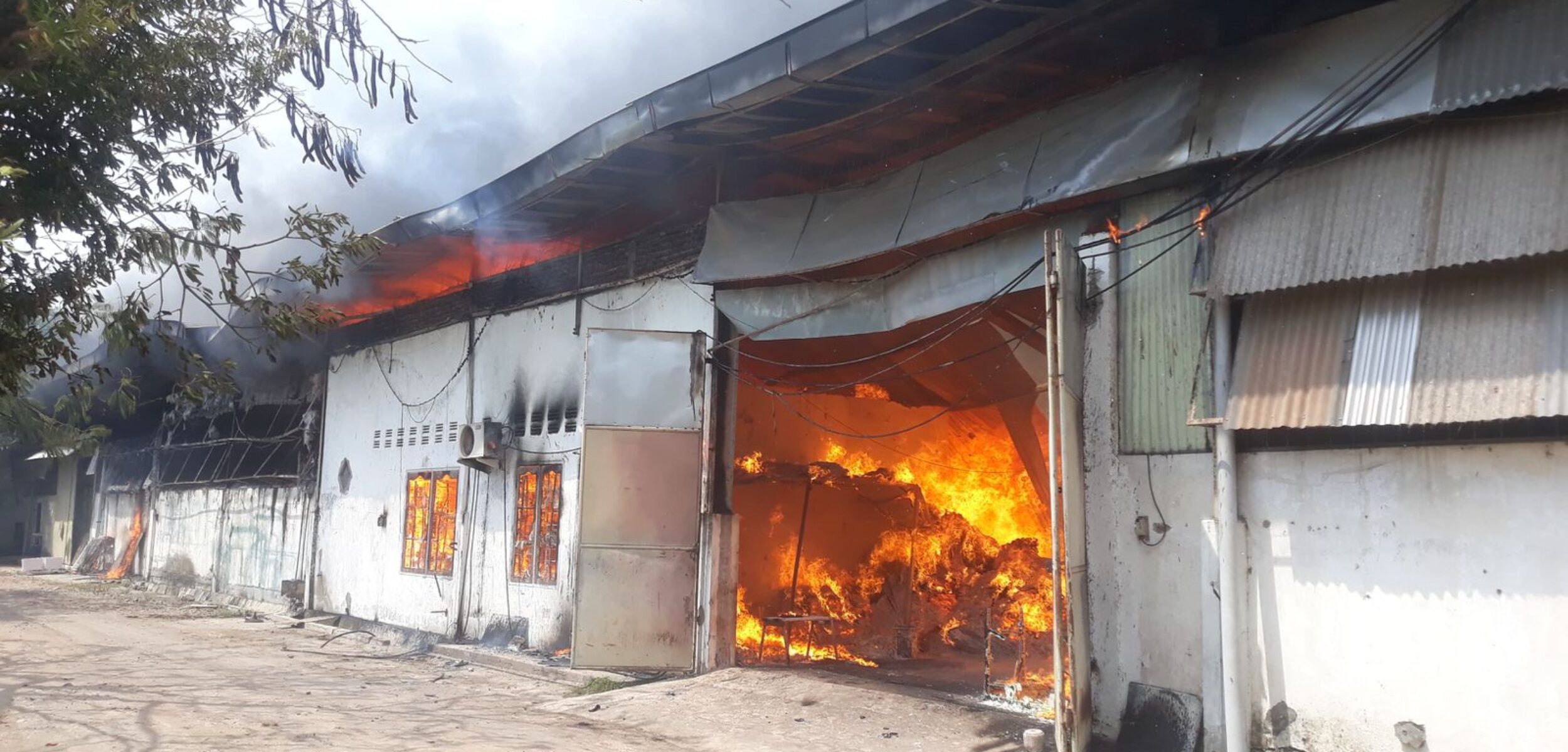 Pabrik Mebel di Mojokerto Terbakar, Ratusan Karyawan Panik