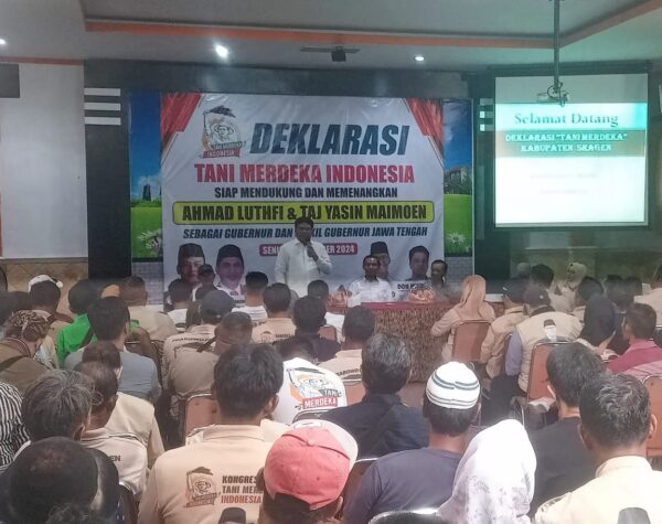 Tani Merdeka Sragen Deklarasikan Dukungan Ahmad Luthfi dan Taj Yasin di Pilgub Jateng