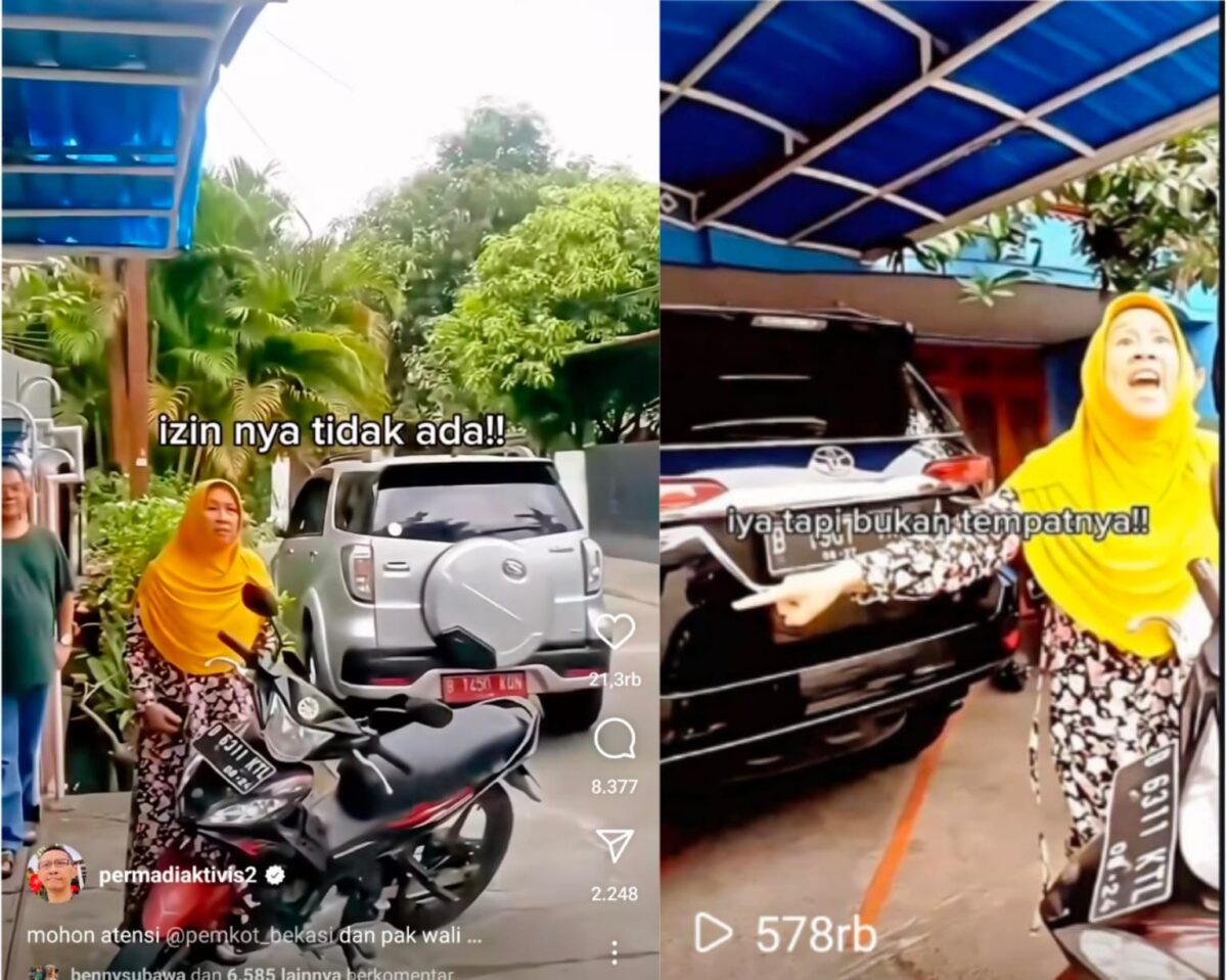 Tangkapan layar video viral terkait dugaan pelarangan ibadah yang dilakukan oleh Oknum ASN Kota Bekasi, Ir Hj Masriwati di akun instagram Abu Janda @permadiaktivis2 (Redaksi / Kabarterdepan.com)