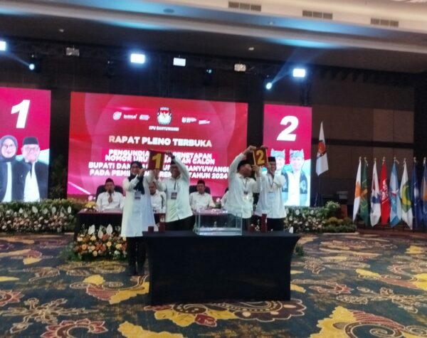 KPU Tetapkan Nomor Urut Bacabup di Pilkada Banyuwangi, Ini Hasilnya