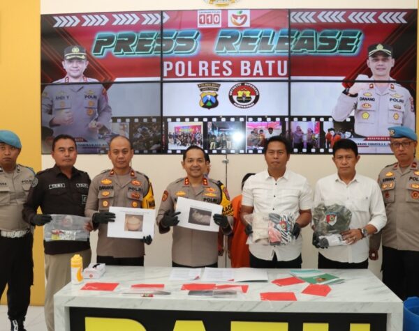 Polres Batu Ungkap Aborsi Sepasang Kekasih Karyawan Hotel
