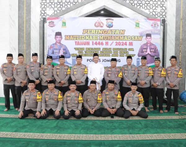 Polres Jombang Peringati Maulid Nabi, Jadi Momentum Pengkajian Tauhid Tasawuf