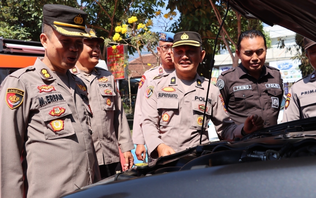 Dukung Pengamanan Pilkada 2024, Polres Batu Lakukan Cek Kendaraan Dinas dan Almatsus