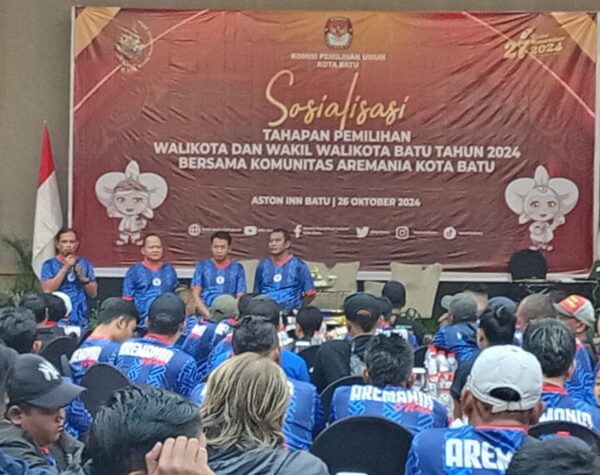 Tekan Angka Golput, Ratusan Aremania Ikuti Sosialisasi Pilkada KPU Kota Batu