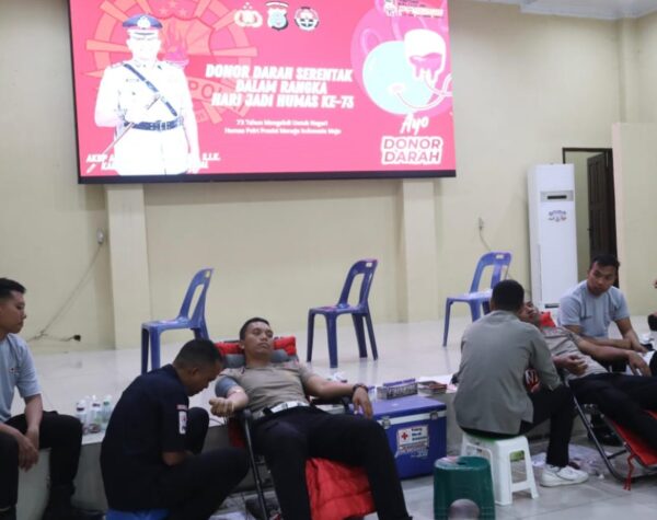 Hari Jadi ke-73 Humas Polri, Polres Madina Helat Donor Darah