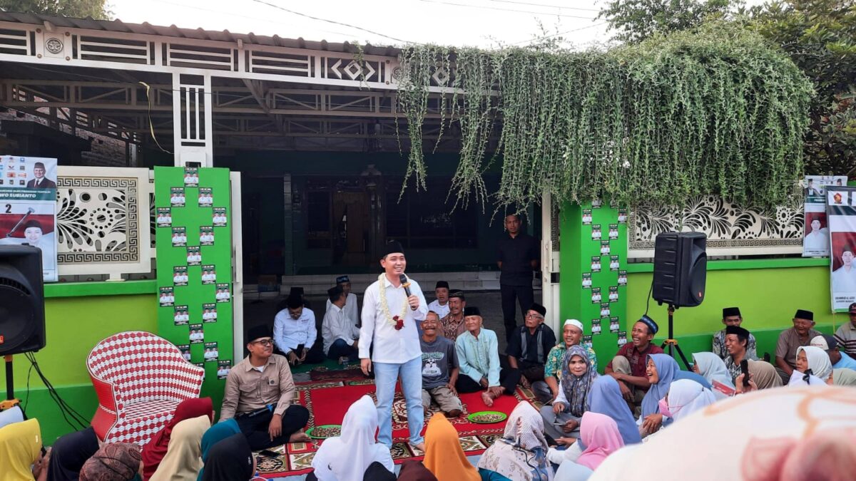 Gus Barra menyampaikan visi misi kepada warga Desa Sukoanyar dan Desa Tanjangrono