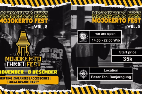 Mojokerto Thrift Fest Vol. 8, Jelajahi Fashion Unik dan Hiburan di Satu Tempat