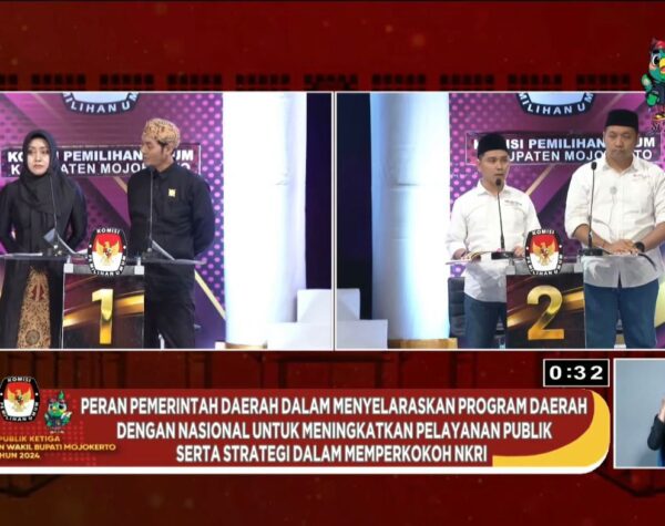 Debat Ketiga Pilbup Mojokerto, Paslon Idola dan Mubarok Adu Gagasan Soal Peningkatan Layanan Publik