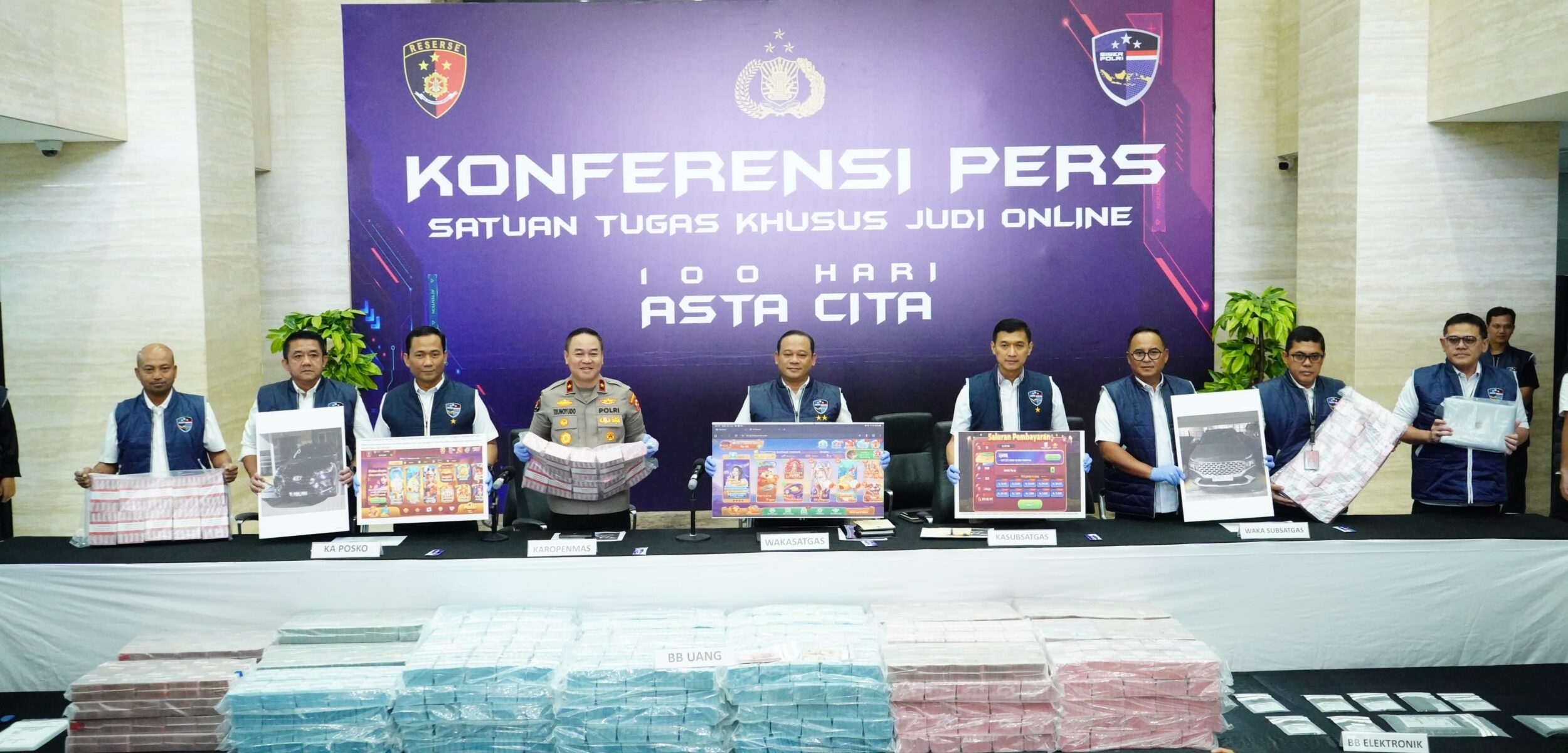 Polri Sita Rp 78,1 Miliar dari Sindikat Judi Internasional, Dukung Program Asta Cita Presiden Prabowo
