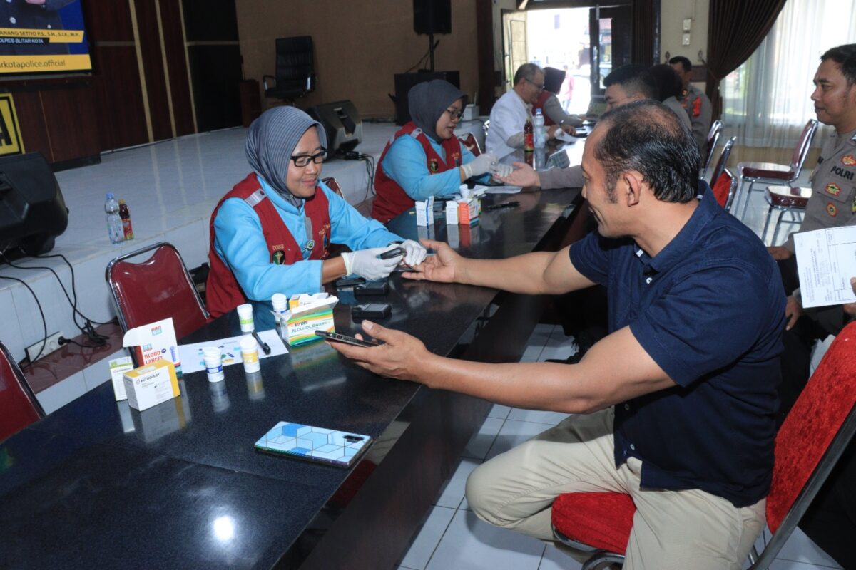 Polres Blitar Kota Gelar Rikkes Personel Demi Pengamanan TPS yang Optimal
