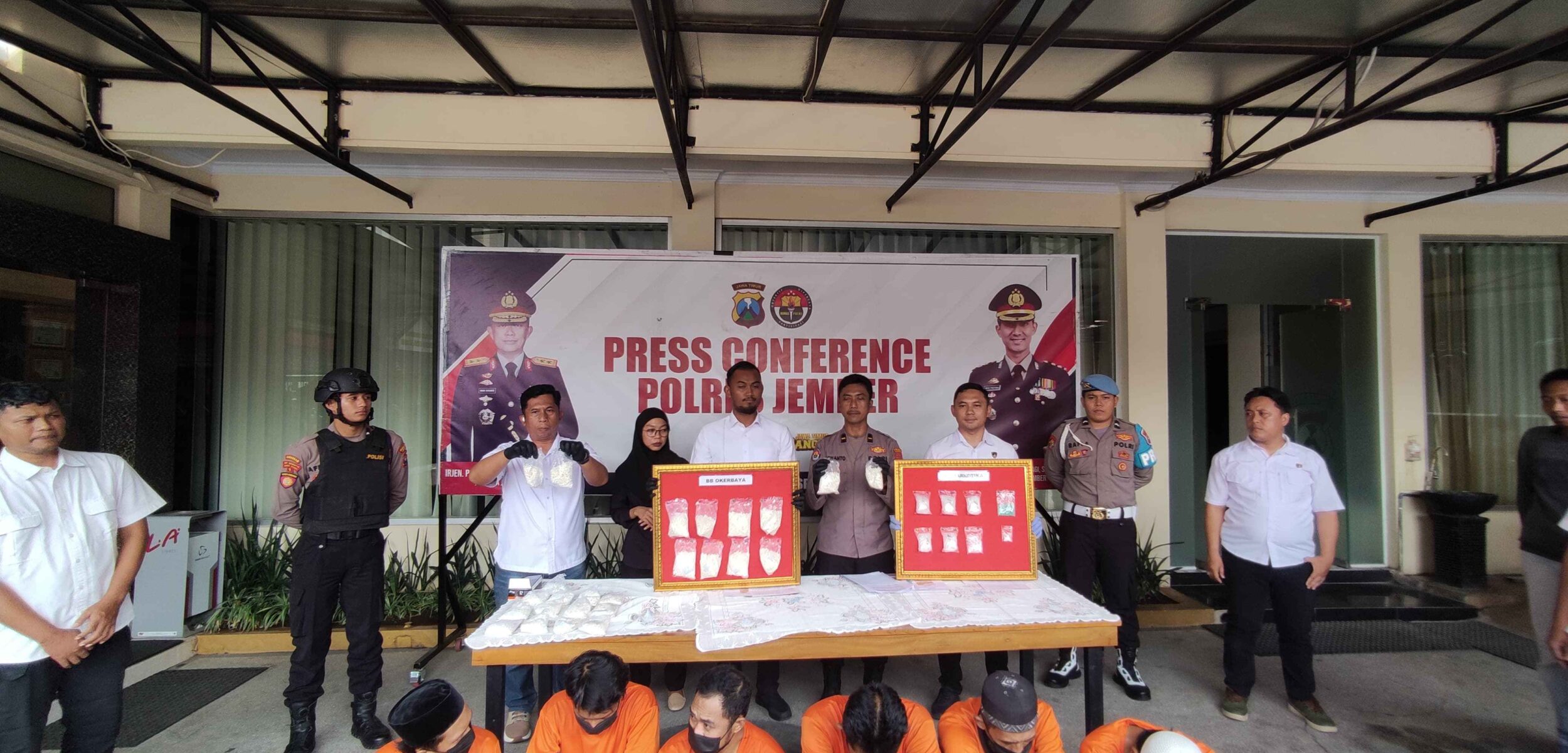 Ungkap 9 Kasus Narkoba, Polres Jember Tangkap 12 Tersangka dan Sita Sabu 510 Gram