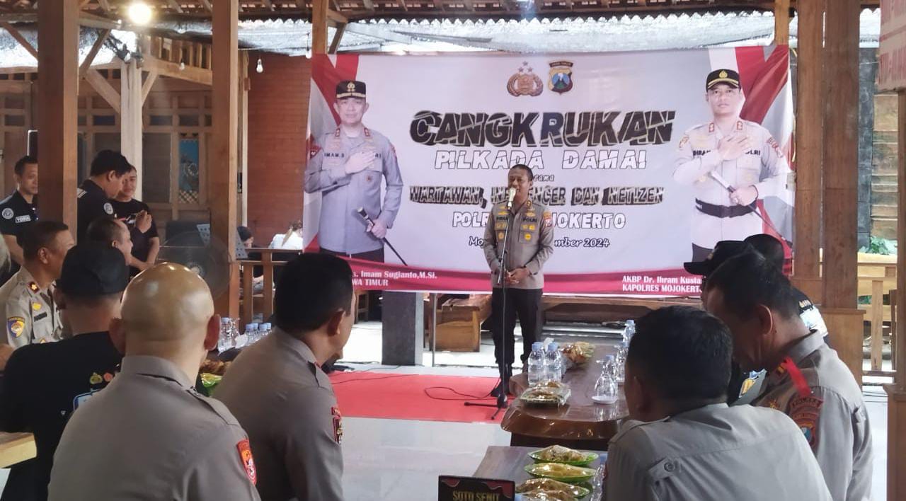 Jelang Pilkada, Polres Mojokerto Merangkul Wartawan, Influencer dan Netizen