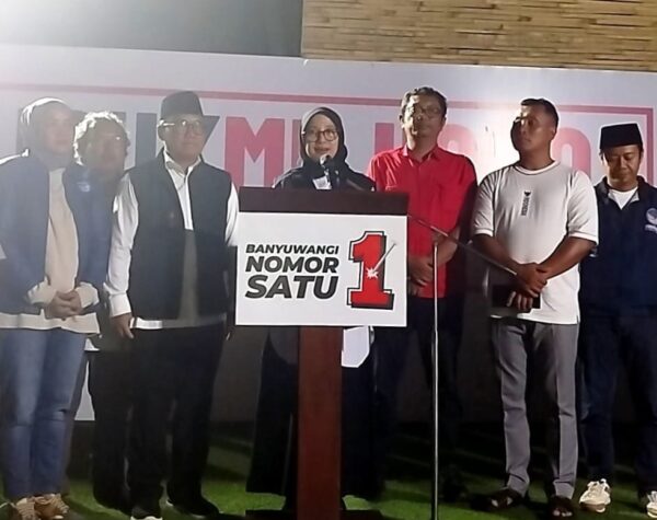 Ipuk-Mujiono Gelar Deklarasi: Kemenangan Ini Milik Masyarakat Banyuwangi