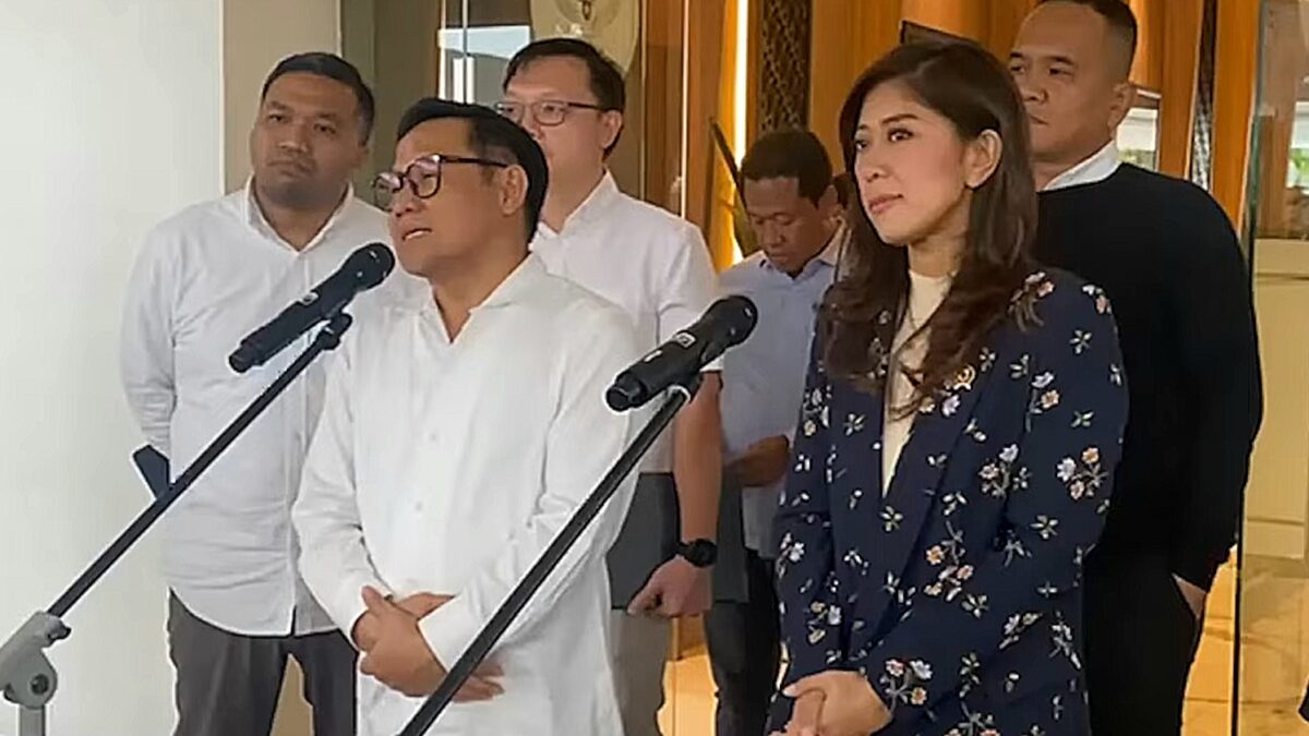 Potret Muhaimin Iskandar dan Meutya Hafid saat menyampaikan bahwa judol merugikan masyarakat Indonesia. (Redaksi / Kabarterdepan.com)