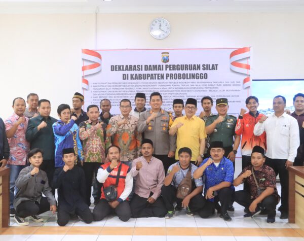 Harkamtibmas Pilkada 2024, Perguruan Silat Ikrar Kesepakatan dan Komitmen Damai di Mapolres Probolinggo