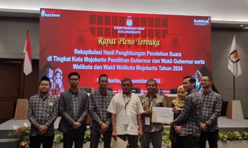 KPU Tetapkan Hasil Rekapitulasi Pilwali Kota Mojokerto 2024 Dimenangkan Ning Ita-Cak Sandi