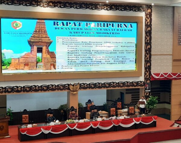 DPRD Kabupaten Mojokerto Bahas Lima Raperda, Fokus Smart City hingga Sistem Kesehatan