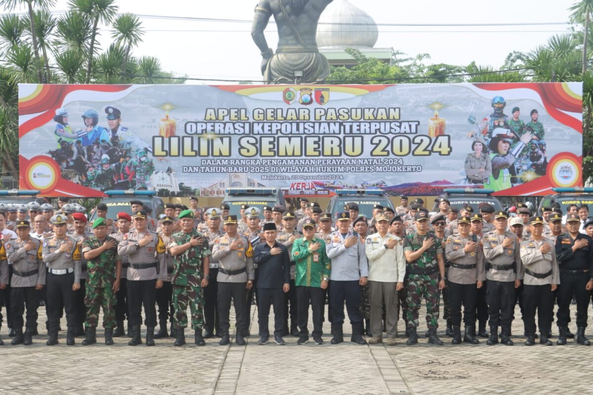 Polres Mojokerto Gelar Apel Operasi Lilin Semeru 2024, Kesiapan Pengamanan Nataru