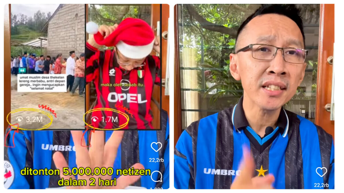 Kolase tangkapan layar video pribadi Abu Janda di akun instagram miliknya @permadiaktivis2