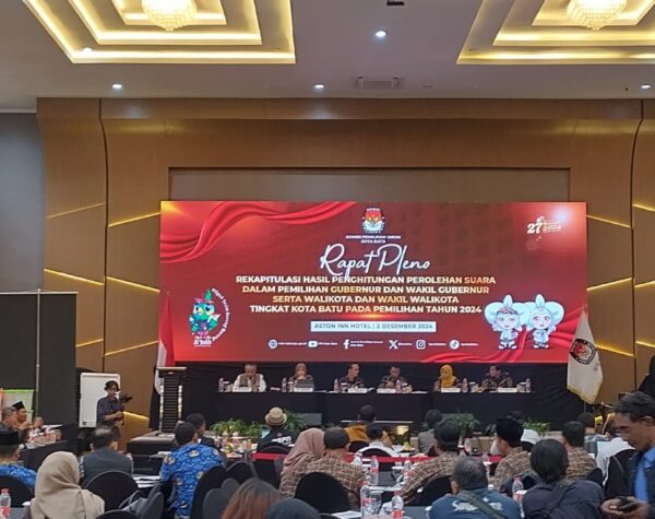KPU Kota Batu Gelar Rekapitulasi Pilkada 2024, Ini Hasilnya