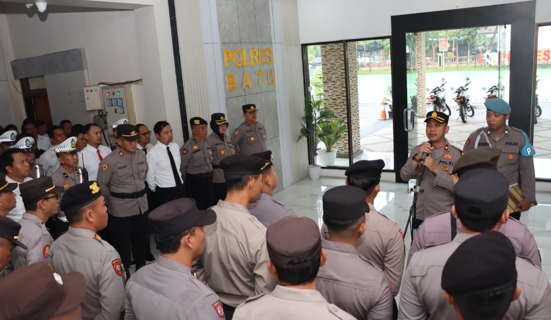 Cek Kesiapan Nataru 2024, Polres Batu Tekankan Pengamanan Berbsis Empati