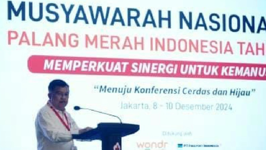 Potret Jusuf Kalla (JK) saat berada pada acara musyawarah nasional. (Redaksi / Kabarterdepan.com)