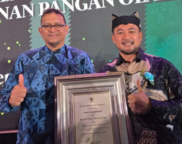 Satu-Satunya di Jatim, Banyuwangi Raih Penghargaan Bandara Sehat 2024 dari Kemenkes RI