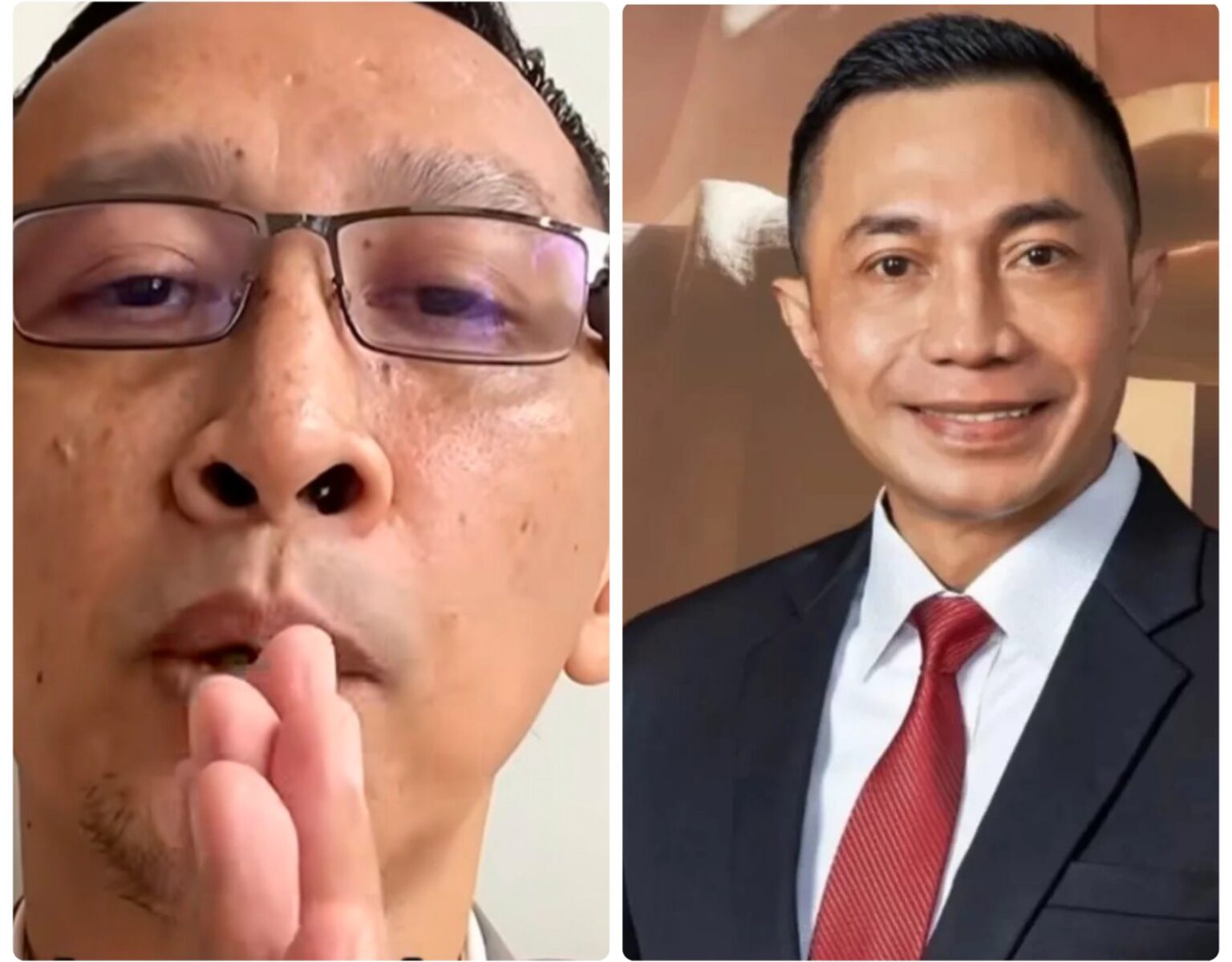 Tangkapan layar video Abu Janda dan foto Dharma Pongrekun di postingannya dalam akun instagram pribadinya @permadiaktivis2